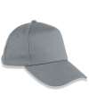 RC096X Result Organic Cotton 5 Panel Cap Grey colour image